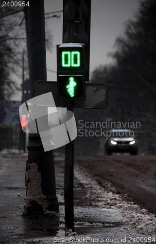 Image of Gloomy winter street