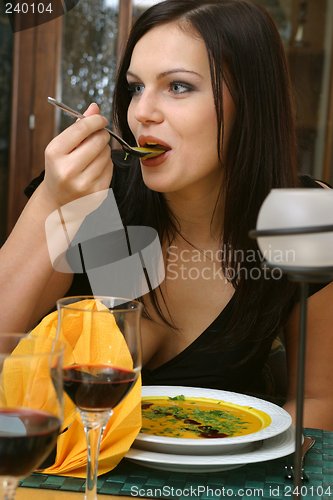 Image of woman eating