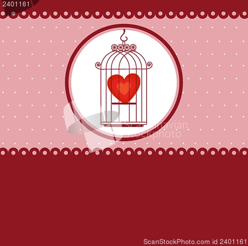 Image of Heart in cage - vector