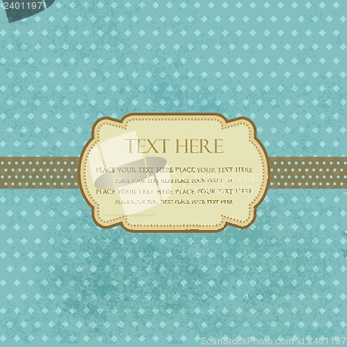 Image of Vintage frame on polka dot background