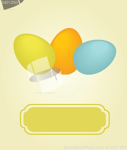 Image of Easter card with two hand drawn eggs
