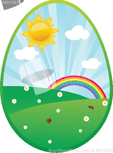 Image of Easter card with two hand drawn eggs