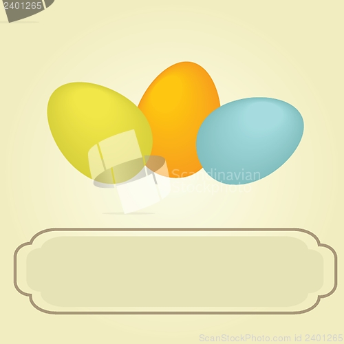 Image of Easter card with two hand drawn eggs