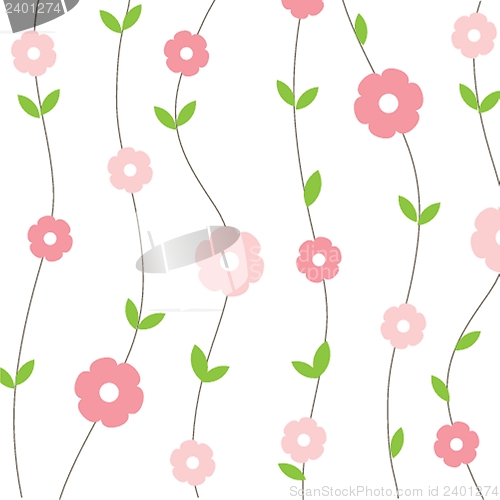 Image of Cute floral seamless background