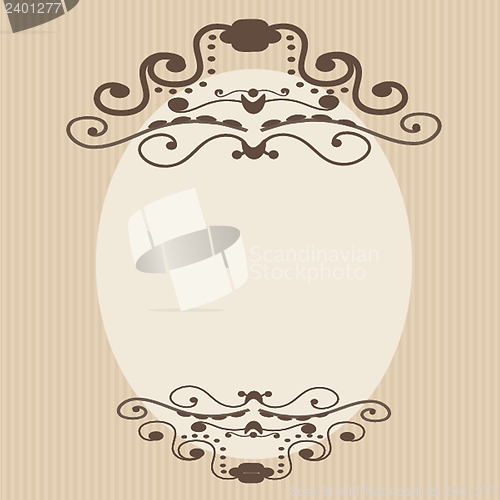 Image of Vintage card with hand drawn flowers