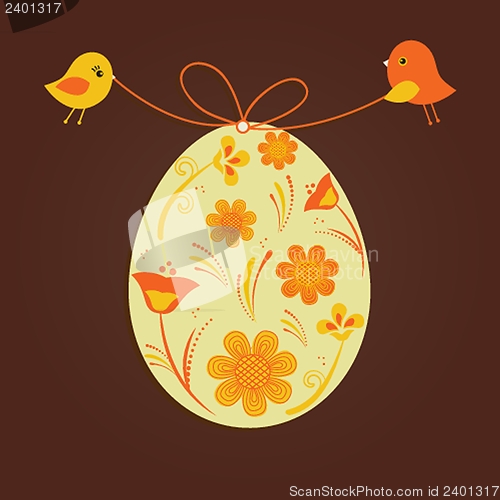 Image of Easter card with two hand drawn eggs