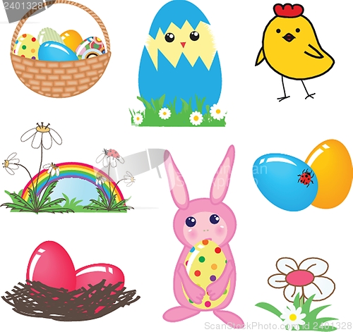 Image of Easter card with two hand drawn eggs