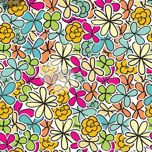 Image of Cute floral seamless background