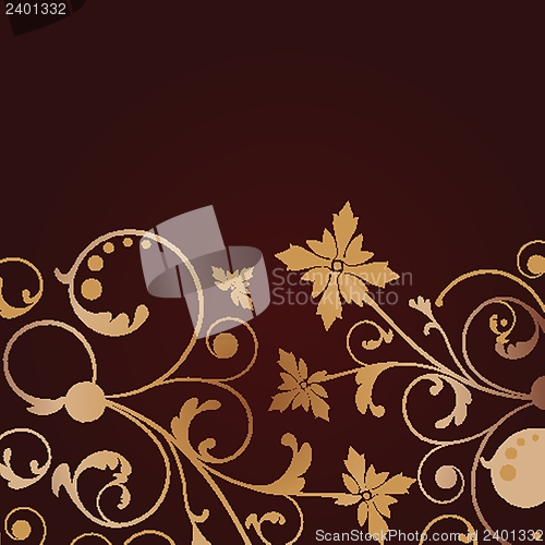 Image of Vintage background, antique greeting card.