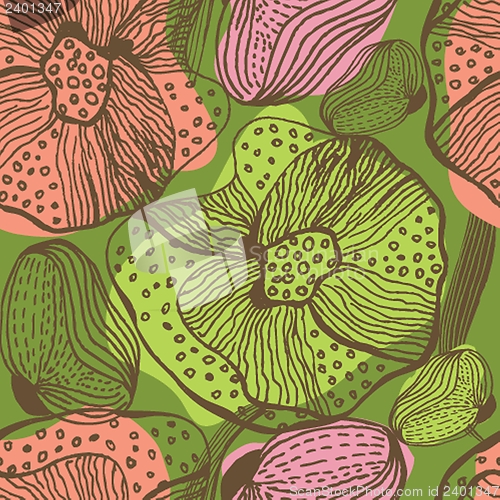 Image of Cute floral seamless background