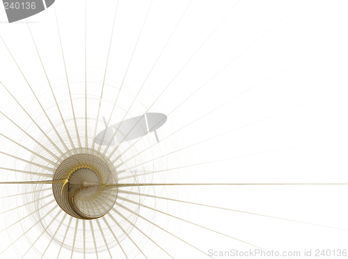 Image of Business Graphic - Gold Circle with radiating spines