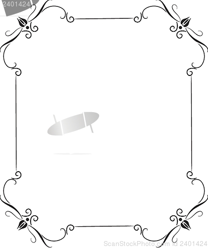 Image of Vintage vector frame on  beautiful background