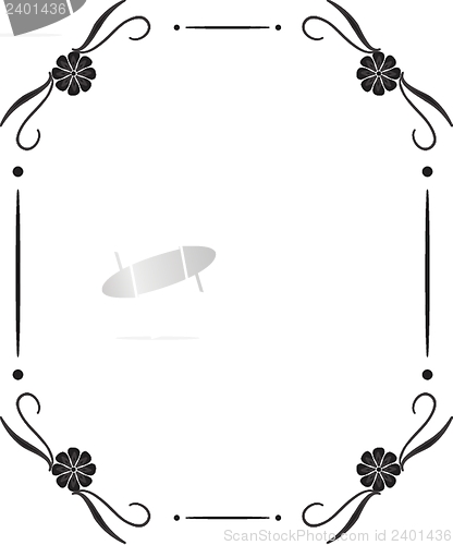 Image of Vintage vector frame on  beautiful background
