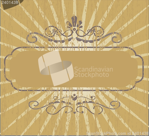 Image of Vintage vector frame on  beautiful background