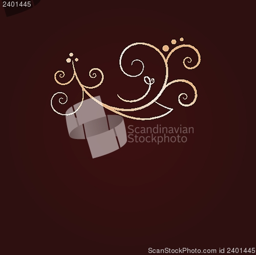 Image of Vintage vector frame on  beautiful background