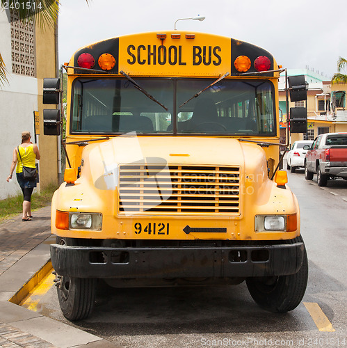 Image of Yellow school bus parked
