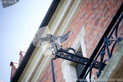 Image of street decoration metal dragon
