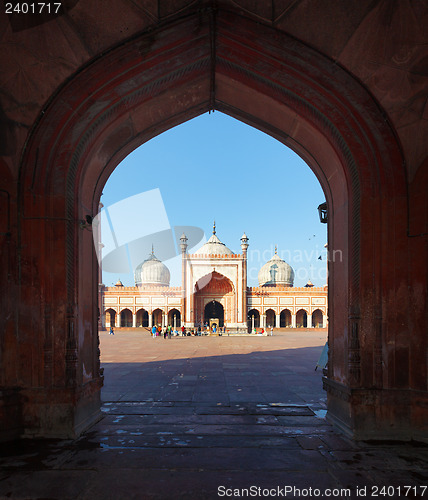 Image of Indian Delhi landmark - Jama Masjid mosque