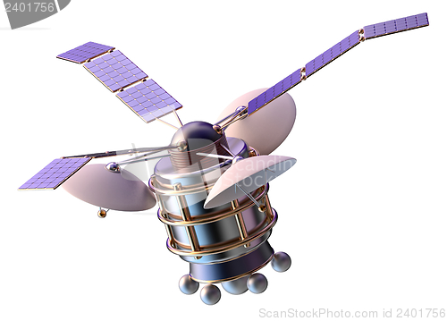 Image of 3D model of an artificial satellite of the Earth