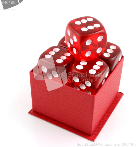 Image of 5 Dice in a Box