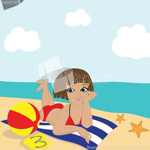 Image of Girl on the beach