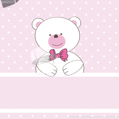 Image of Cute grey teddy bear with patch.