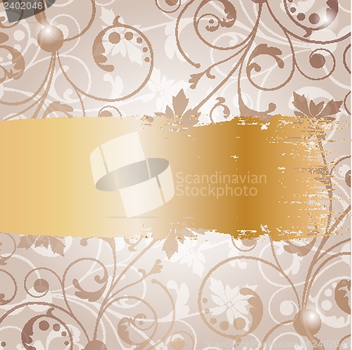Image of Bright greetings card with flowers and buttons
