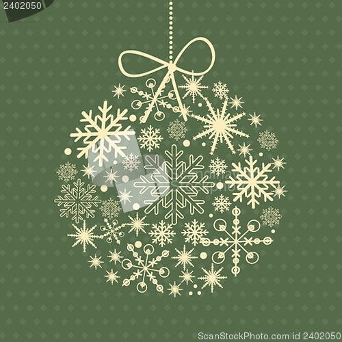 Image of Christmas card with holiday elements.