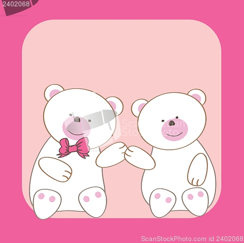 Image of Teddy bears couple.