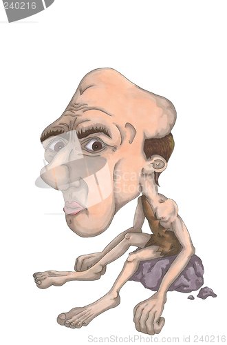Image of illustration of a caveman