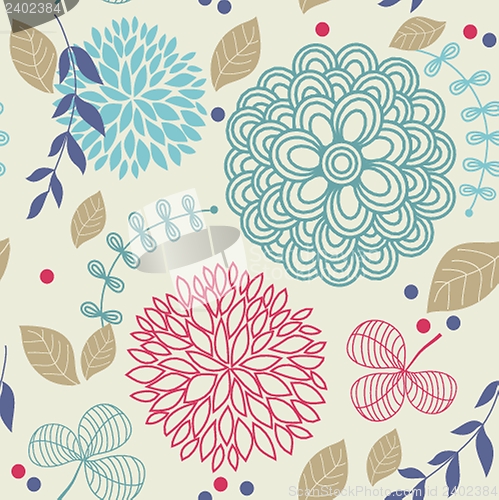 Image of Floral seamless beautiful pattern