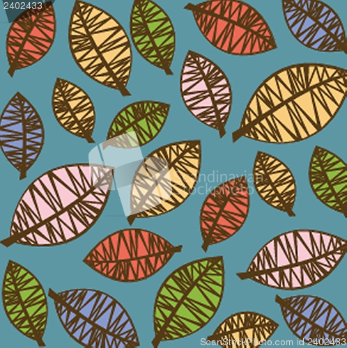 Image of Floral seamless pattern in autumn colors