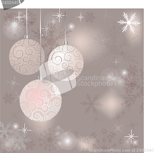 Image of Christmas card with holiday elements.
