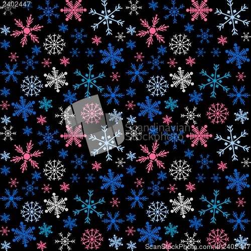 Image of seamless pattern with snowflakes