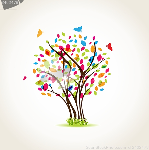 Image of Illustration of beautiful spring background