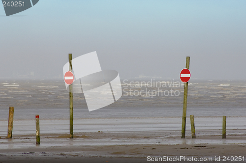 Image of Beach traffic signs