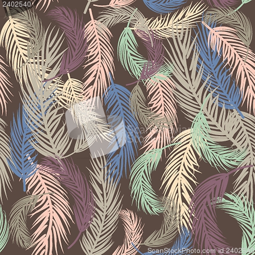 Image of Seamless background with palm leaves