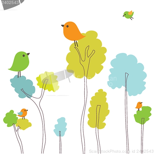 Image of Illustration of beautiful spring background