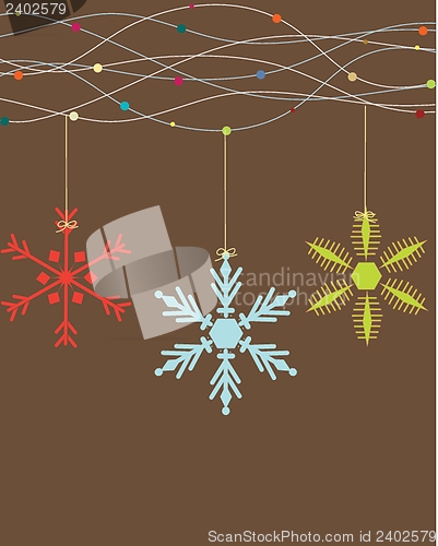 Image of Christmas card with holiday elements.
