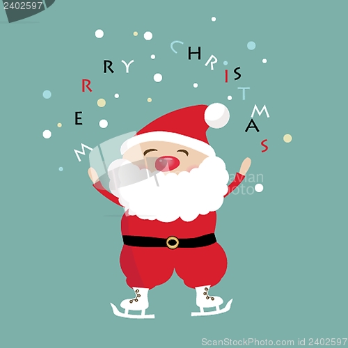 Image of Christmas card with Santa Klaus