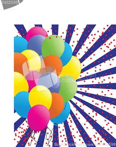 Image of background with multicolored balloons