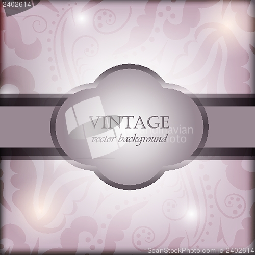 Image of Vintage vector frame on  beautiful background