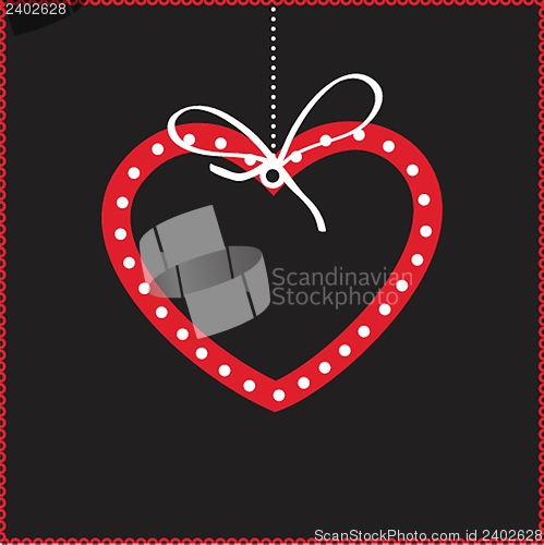 Image of Cute vector background with  heart
