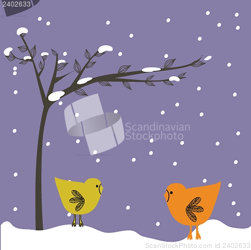 Image of Christmas card with holiday elements.