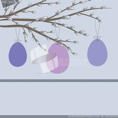 Image of Easter card with hand drawn eggs