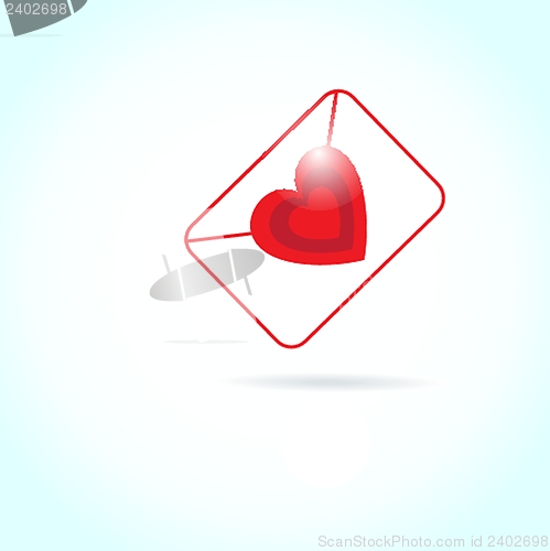 Image of Cute vector background with vintage hearts