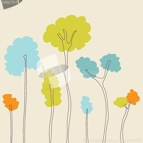 Image of Illustration of beautiful spring background