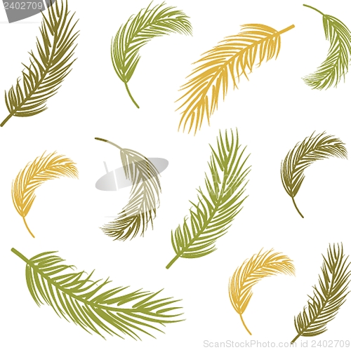 Image of Seamless background with palm leaves