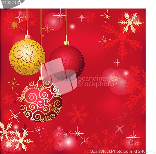 Image of Christmas card with holiday elements.