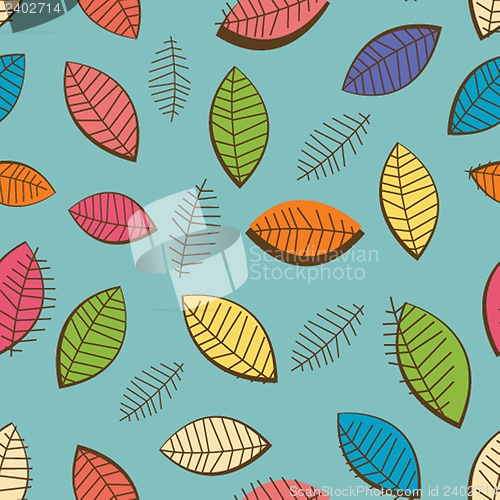 Image of Floral seamless pattern in autumn colors